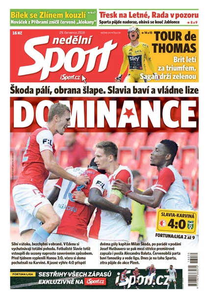 E-magazín Nedělní Sport - 29.7.2018 - CZECH NEWS CENTER a. s.