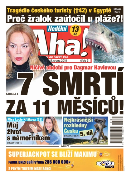 E-magazín Nedělní AHA! - 5.8.2018 - CZECH NEWS CENTER a. s.