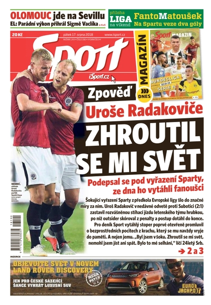 E-magazín Sport - 17.8.2018 - CZECH NEWS CENTER a. s.