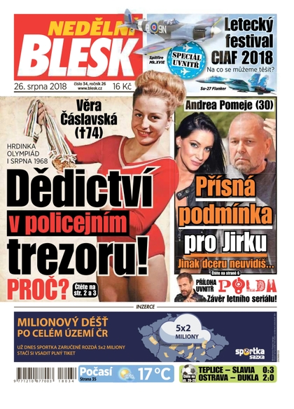 E-magazín Nedělní Blesk - 26.8.2018 - CZECH NEWS CENTER a. s.