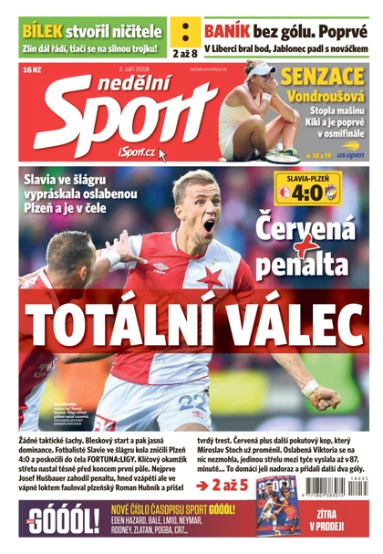 E-magazín Nedělní Sport - 2.9.2018 - CZECH NEWS CENTER a. s.