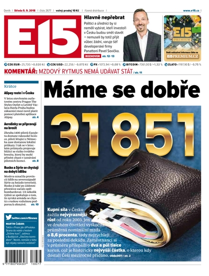 E-magazín E15 - 5.9.2018 - CZECH NEWS CENTER a. s.