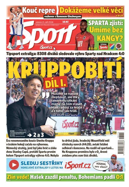 E-magazín Sport - 15.9.2018 - CZECH NEWS CENTER a. s.