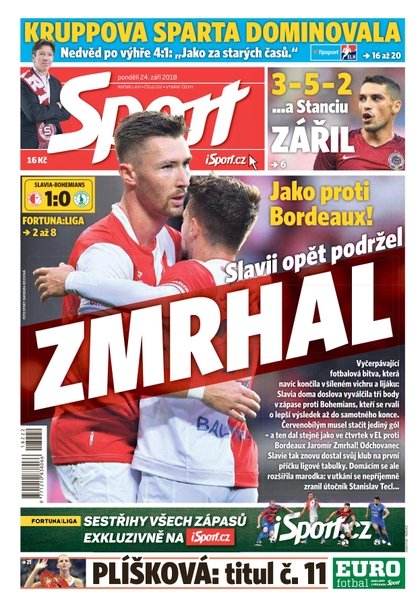 E-magazín Sport - 24.9.2018 - CZECH NEWS CENTER a. s.