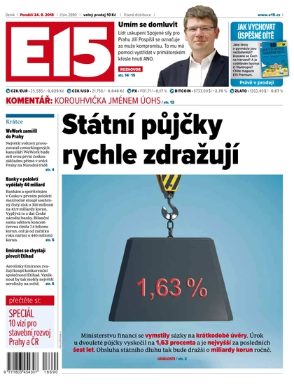 E-magazín E15 - 24.9.2018 - CZECH NEWS CENTER a. s.