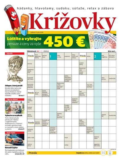 E-magazín Krížovky 13. 7. 2019 - OUR MEDIA SR a. s.