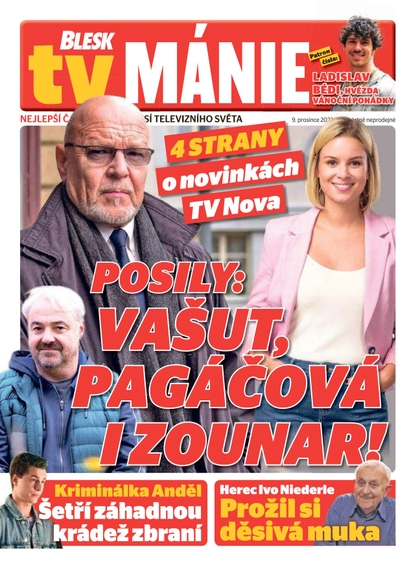 E-magazín Blesk Tv manie - 9.12.2023 - CZECH NEWS CENTER a. s.