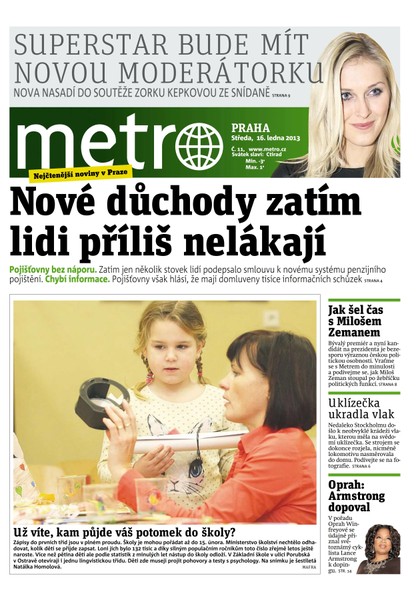 E-magazín METRO 16.1.2013 - deník METRO