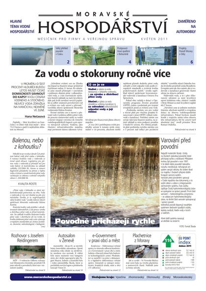 E-magazín MH květen 2011 - Magnus Regio, vydavatel Moravského hospodářství
