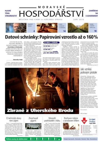 E-magazín MH září 2010 - Magnus Regio, vydavatel Moravského hospodářství