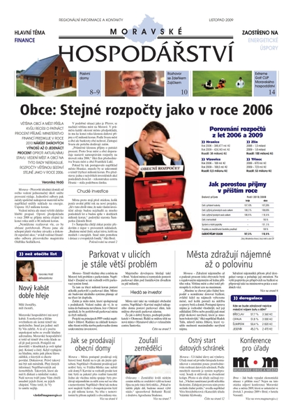 E-magazín MH listopad 2009 - Magnus Regio, vydavatel Moravského hospodářství