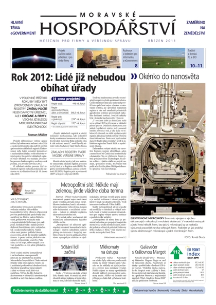 E-magazín MH březen 2011 - Magnus Regio, vydavatel Moravského hospodářství