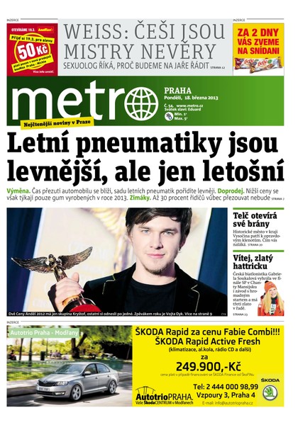 E-magazín METRO 18.3.2013 - deník METRO