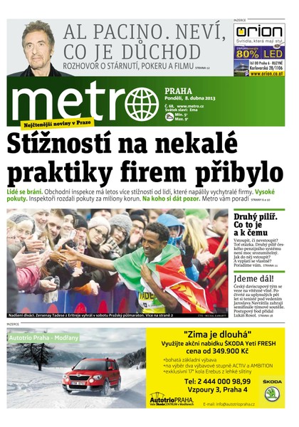 E-magazín METRO 8.4.2013 - deník METRO