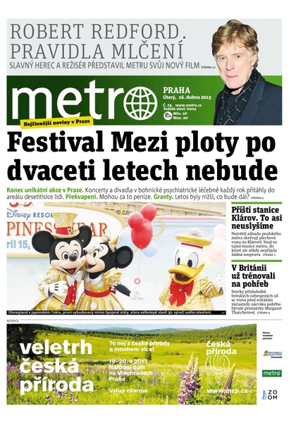 E-magazín METRO 16.4.2013 - deník METRO