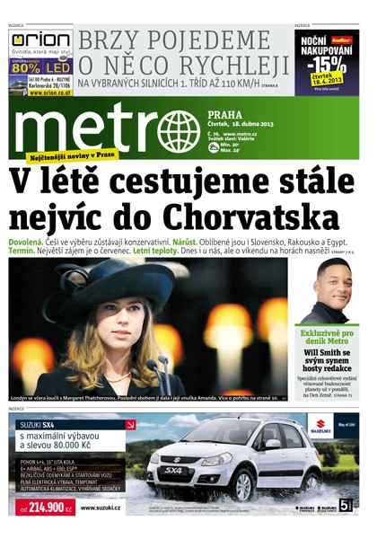 E-magazín METRO 18.4.2013 - deník METRO