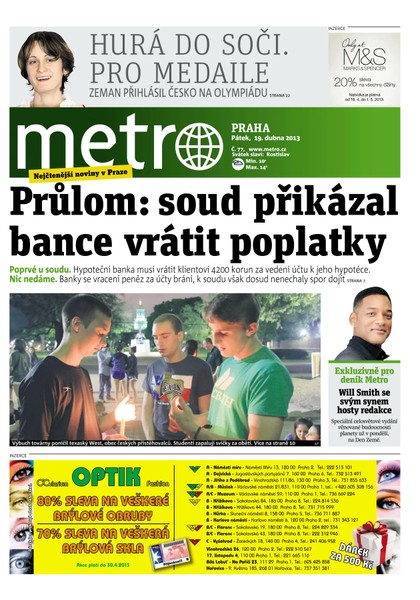 E-magazín METRO 19.4.2013 - deník METRO