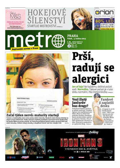 E-magazín METRO 3.5.2013 - deník METRO