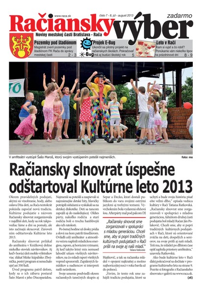 E-magazín 7,8/2013 - Miestny úrad Bratislava - Rača