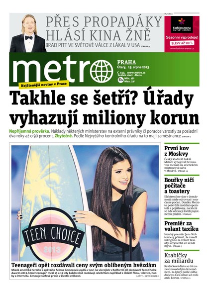 E-magazín METRO 13.8.2013 - deník METRO