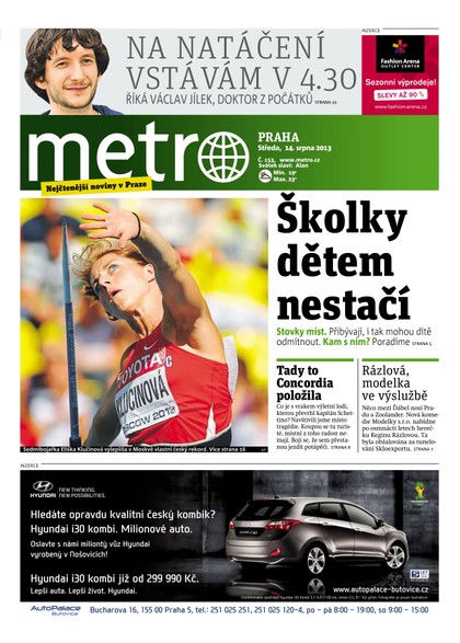 E-magazín METRO 14.8.2013 - deník METRO