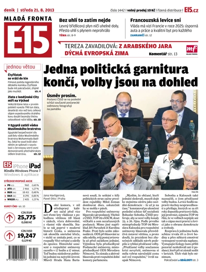 E-magazín E15 21.8.2013 - Czech Media Invest