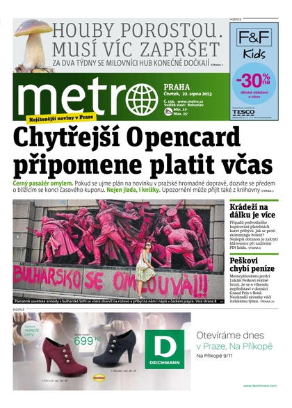 E-magazín METRO 22.8.2013 - deník METRO