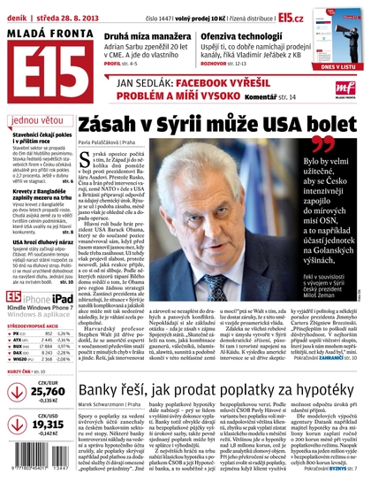 E-magazín E15 28.8.2013 - Czech Media Invest