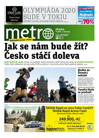 E-magazín METRO 9.9.2013 - deník METRO