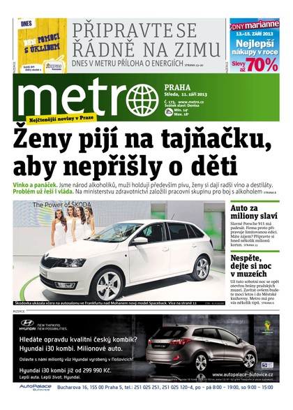 E-magazín METRO 11.9.2013 - deník METRO