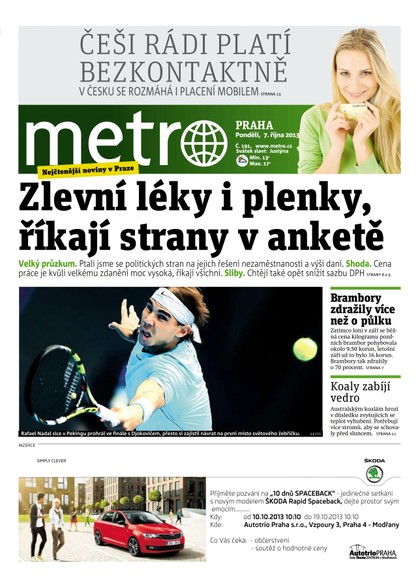 E-magazín METRO 7.10.2013 - deník METRO