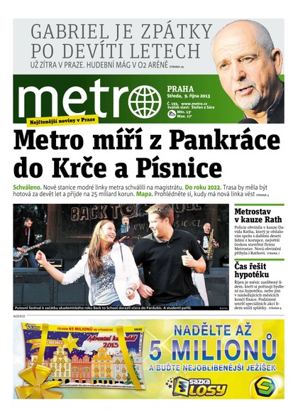 E-magazín METRO 9.10.2013 - deník METRO