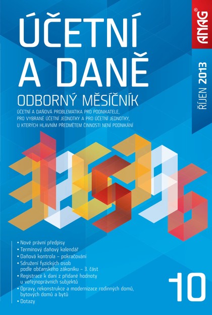 E-magazín Účetní a daně 10/2013 - ANAG, spol. s r.o.