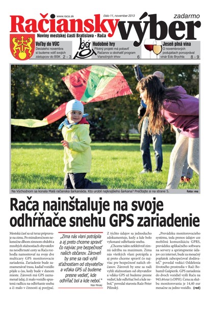 E-magazín 11/2013 - Miestny úrad Bratislava - Rača