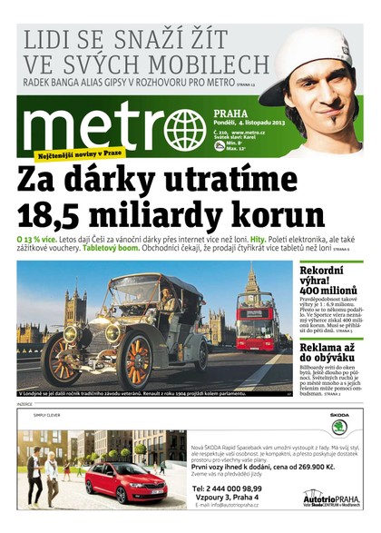 E-magazín METRO 4.11.2013 - deník METRO