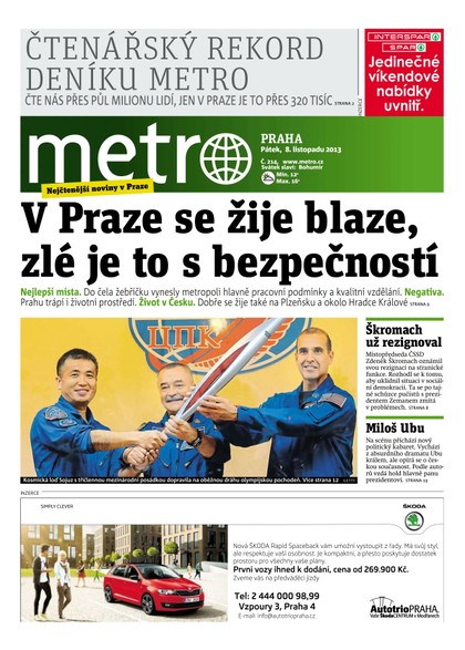 E-magazín METRO 8.11.2013 - deník METRO