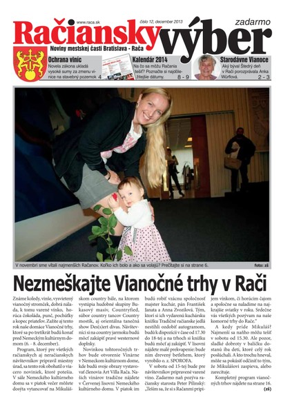 E-magazín 12/2013 - Miestny úrad Bratislava - Rača