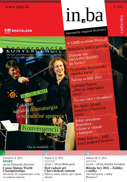 E-magazín In.ba 9/2011 - Redakcia magazínu in.ba, Oddelenie marketingu a vzťahov s verejnosťou Kancelária primátora Hlavného mesta SR Bratislava