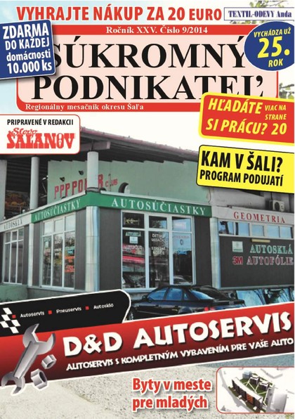 E-magazín Súkromný podnikateľ 9/2014 - Fantázia media, s. r. o.