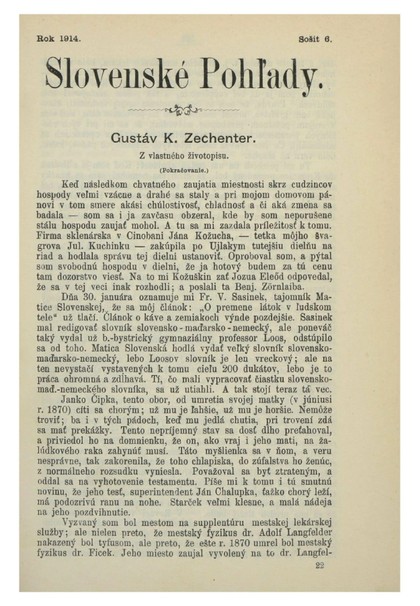 E-magazín Slovenské pohľady 6/1914 - Slovenská národná knižnica