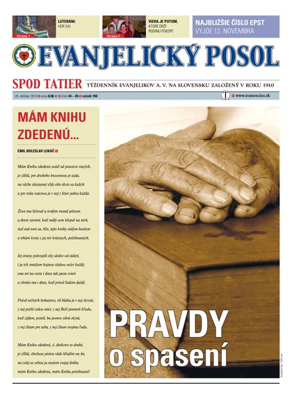 E-magazín Evanjelický posol spod Tatier č. 44-45/2014 - TRANOSCIUS a.s.