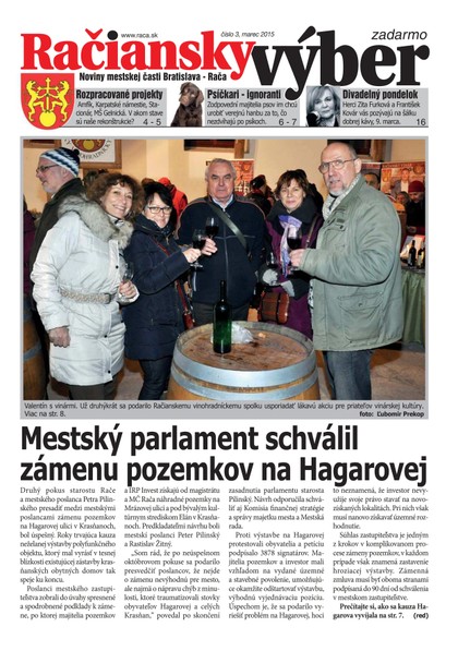 E-magazín 3,2015 - Miestny úrad Bratislava - Rača