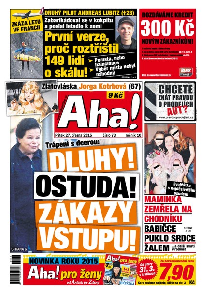 E-magazín AHA! - 27.3.2015 - CZECH NEWS CENTER a. s.