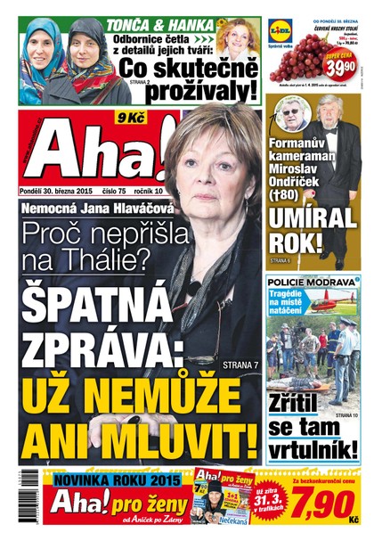 E-magazín AHA! - 30.3.2015 - CZECH NEWS CENTER a. s.