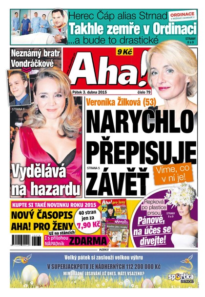 E-magazín AHA! - 3.4.2015 - CZECH NEWS CENTER a. s.