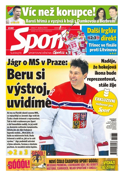E-magazín Sport - 7.4.2015 - CZECH NEWS CENTER a. s.