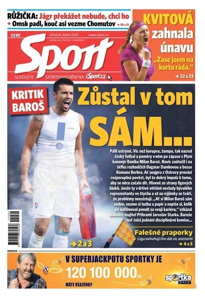 E-magazín Sport - 8.4.2015 - CZECH NEWS CENTER a. s.