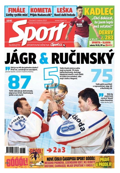 E-magazín Sport - 9.4.2015 - CZECH NEWS CENTER a. s.