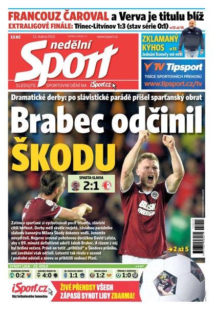E-magazín Nedělní Sport - 12.4.2015 - CZECH NEWS CENTER a. s.