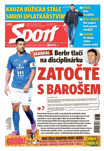 E-magazín Sport - 14.4.2015 - CZECH NEWS CENTER a. s.